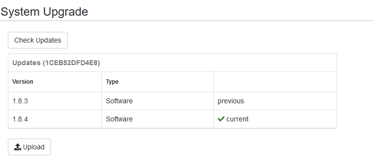 NGX Storage Software Update Screeb