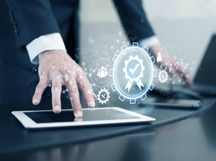 standard quality control collage concept