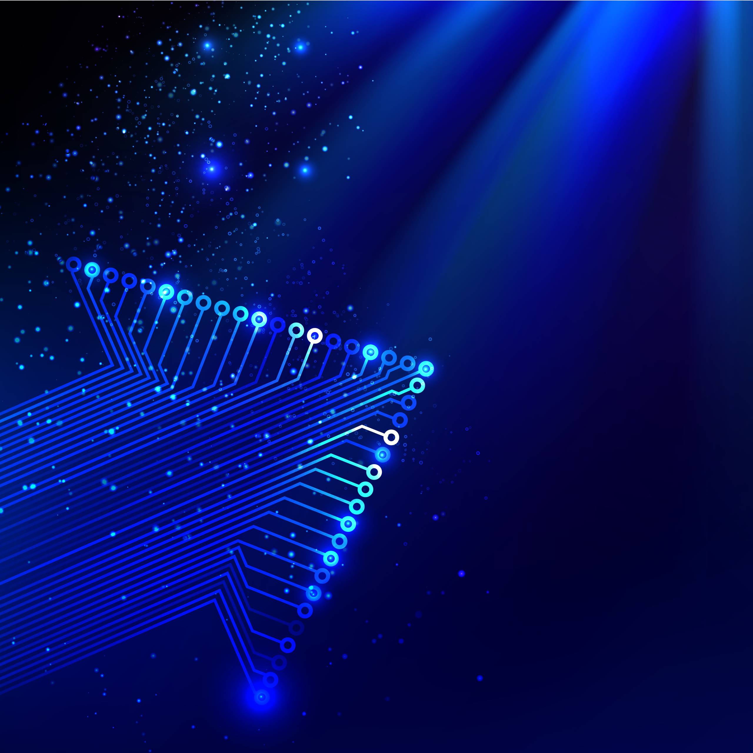 digital arrow pointing upwards