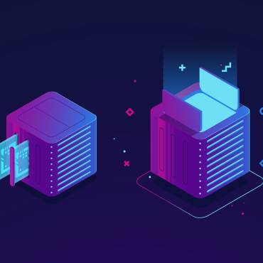 backup and archival illustration showcasing the data entry and out routes