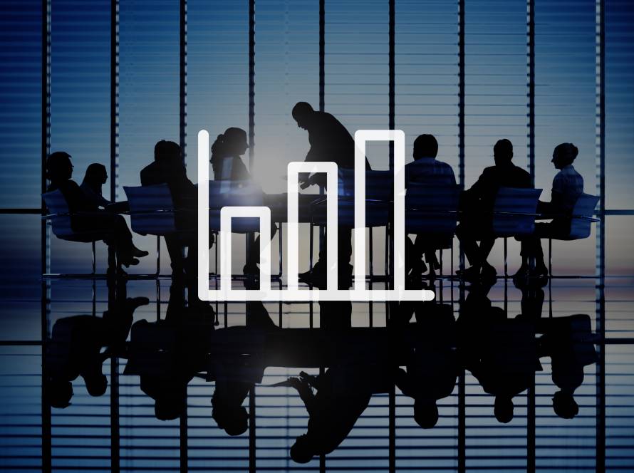 bar graph marketing analyzing growth increase concept