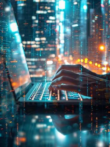 ai storage solutions image where a data center admin studies