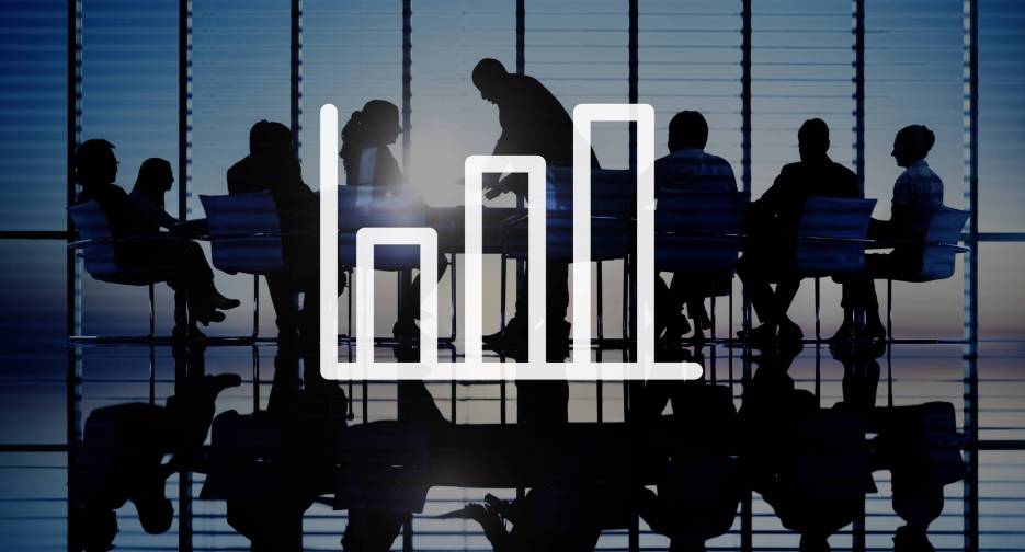 Bar Graph Marketing Analyzing Growth Increase Concept